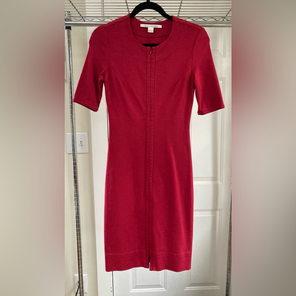 DVF Red Sheath Dress